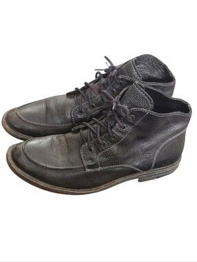 BED|STU Men's Black Pebbled Leather Chukka Boots Size 11